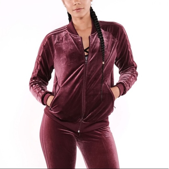 velvet adidas tracksuit